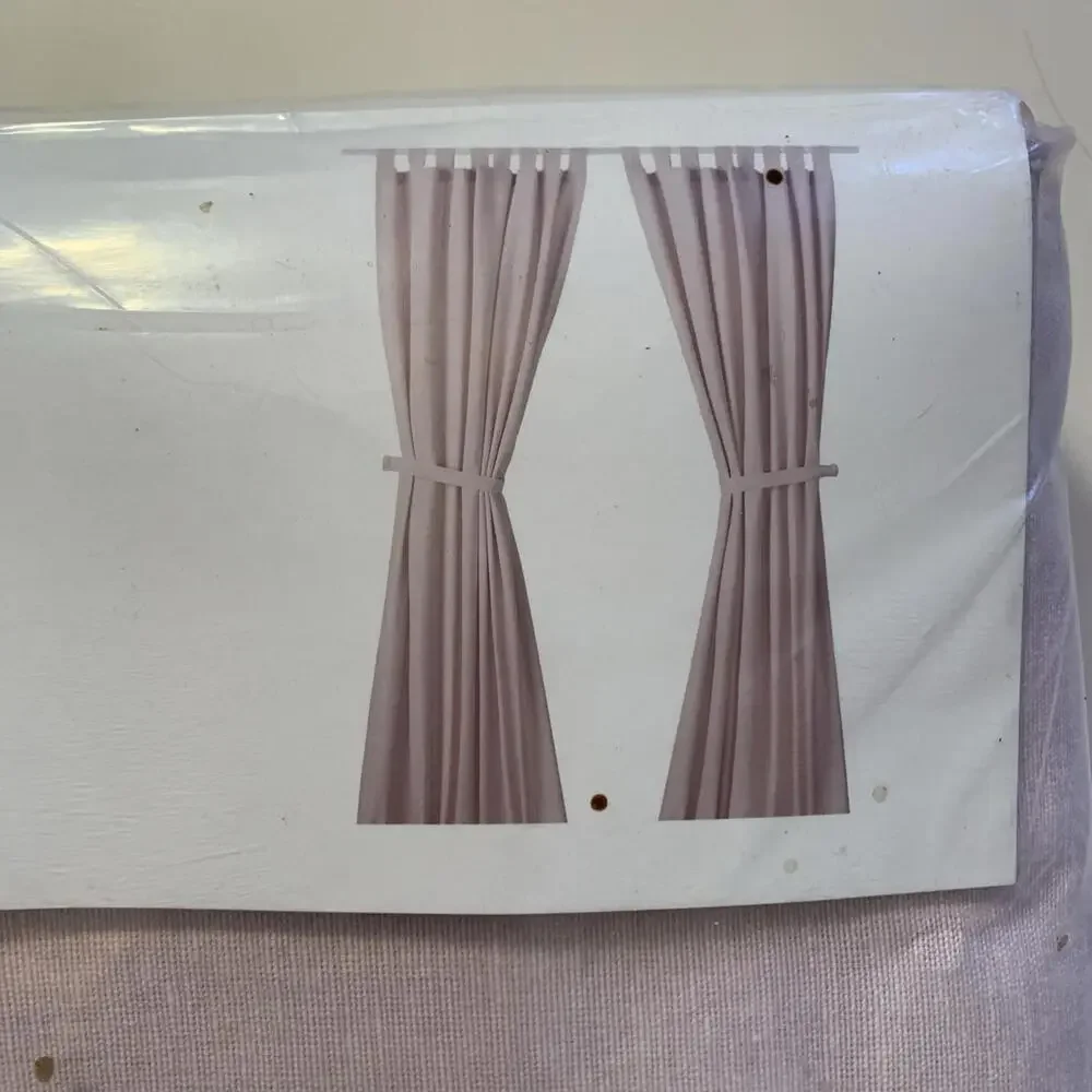 NEW SEALED IKEA LENDA 2 CURTAIN PANELS Pink TOP TAB 118 Inch 10 Feet Long
